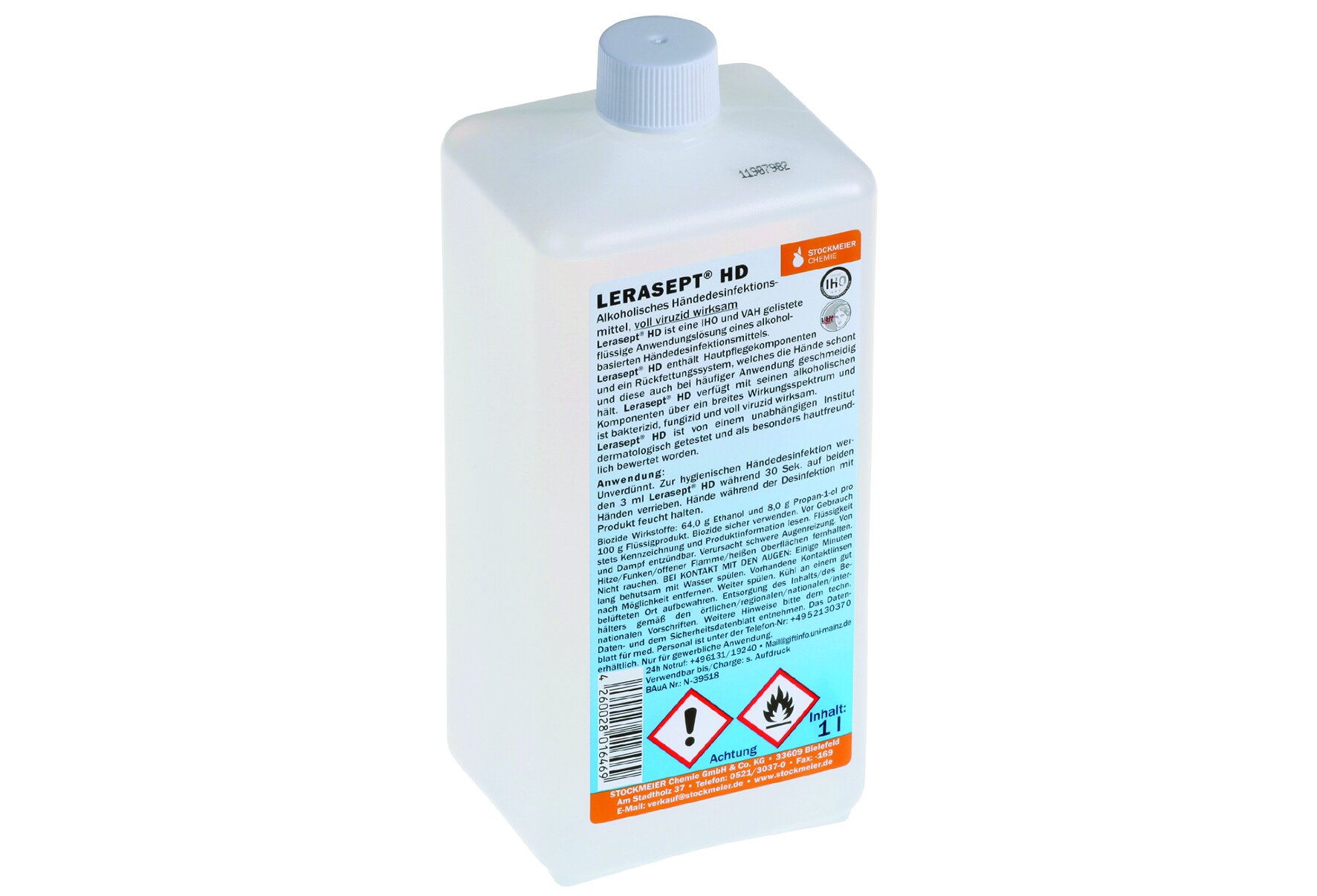 Handdesinfektionmittel Lerasept® voll viruzid wirksam, 1 l
