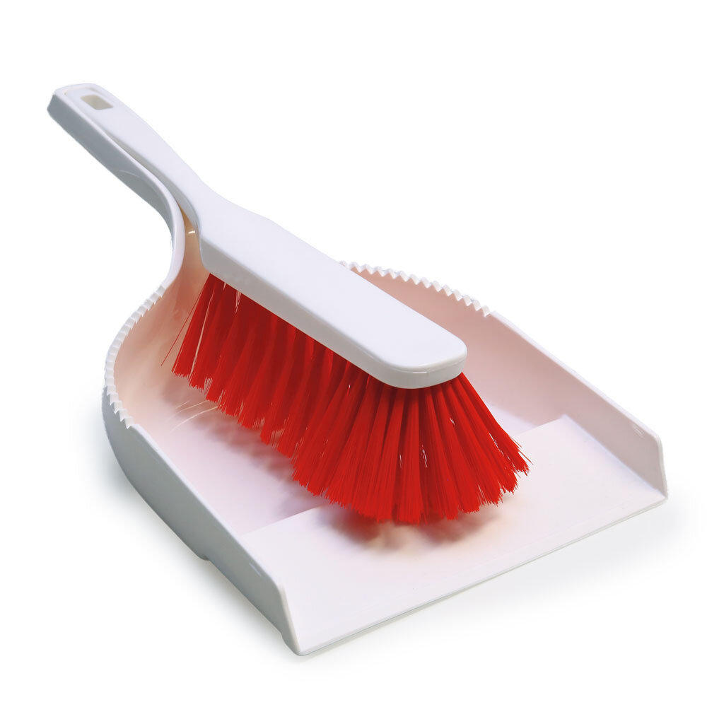 Kehrgarnitur rot Schaufel und Besen
