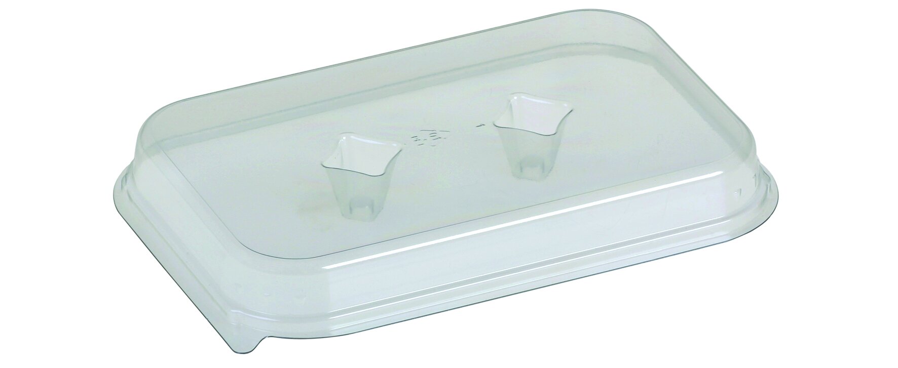 Blister-Deckel PET 105x160x17.5mm, für 6 Rosetten