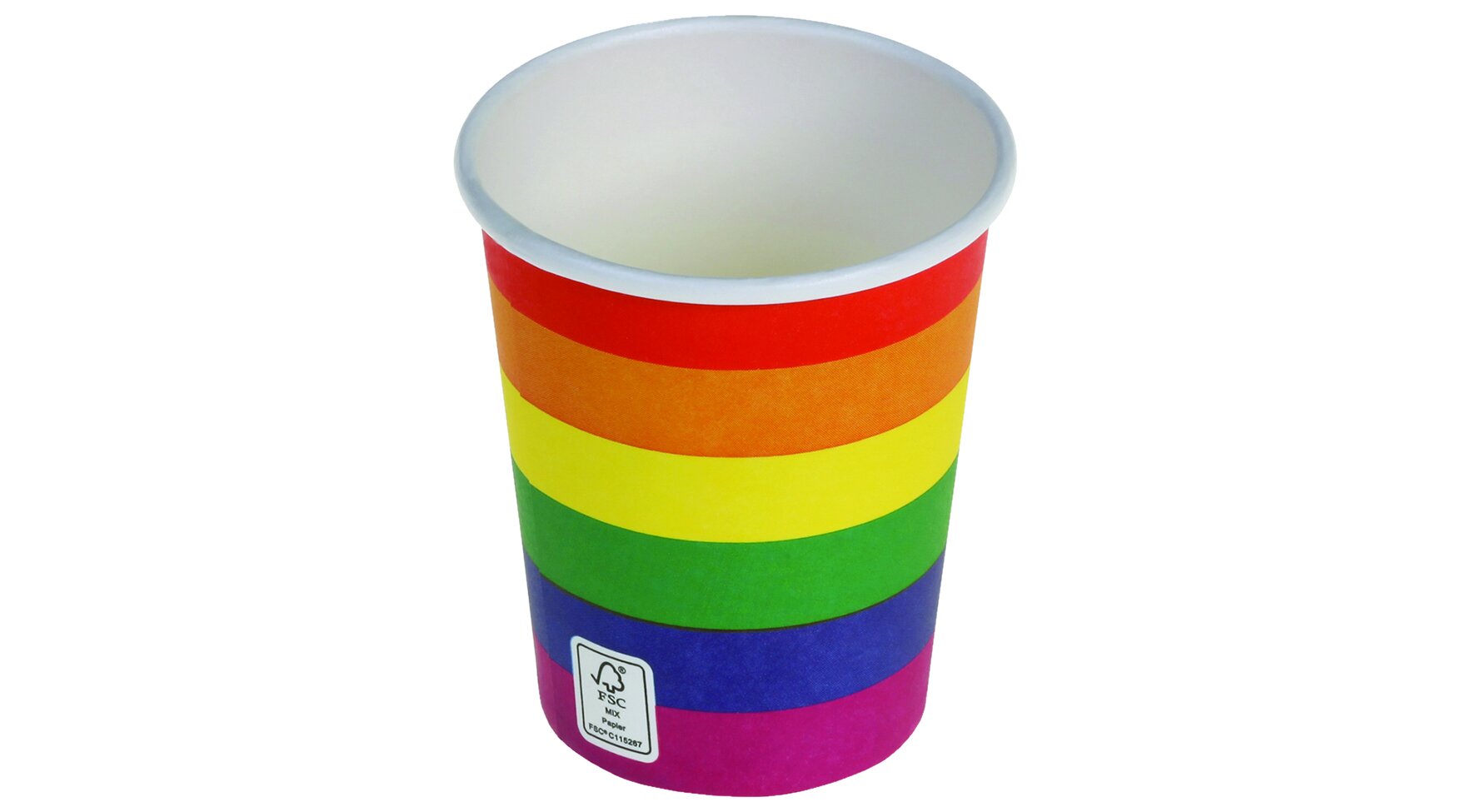 Becher naturesse Rainbow Karton/PLA, bunt, 2 dl