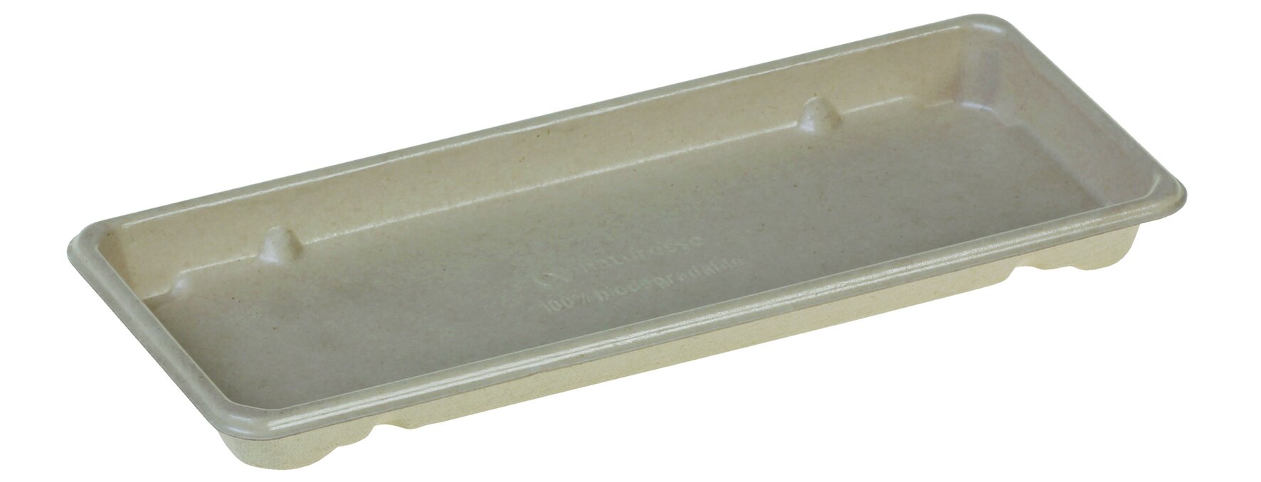 Take-away Platte naturesse Zuckerrohr/PLA, beige, 21.5 x 8.8 cm