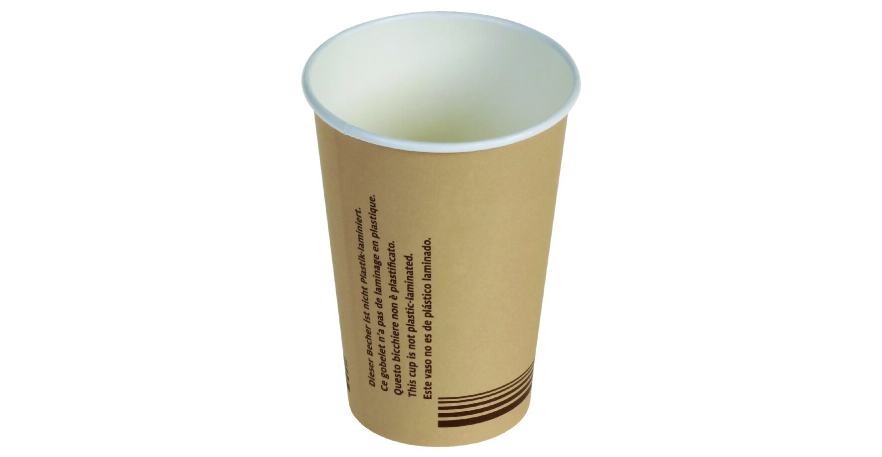 Automatenbecher ohne Plastiklaminierung  naturesse Karton, braun, 2 dl