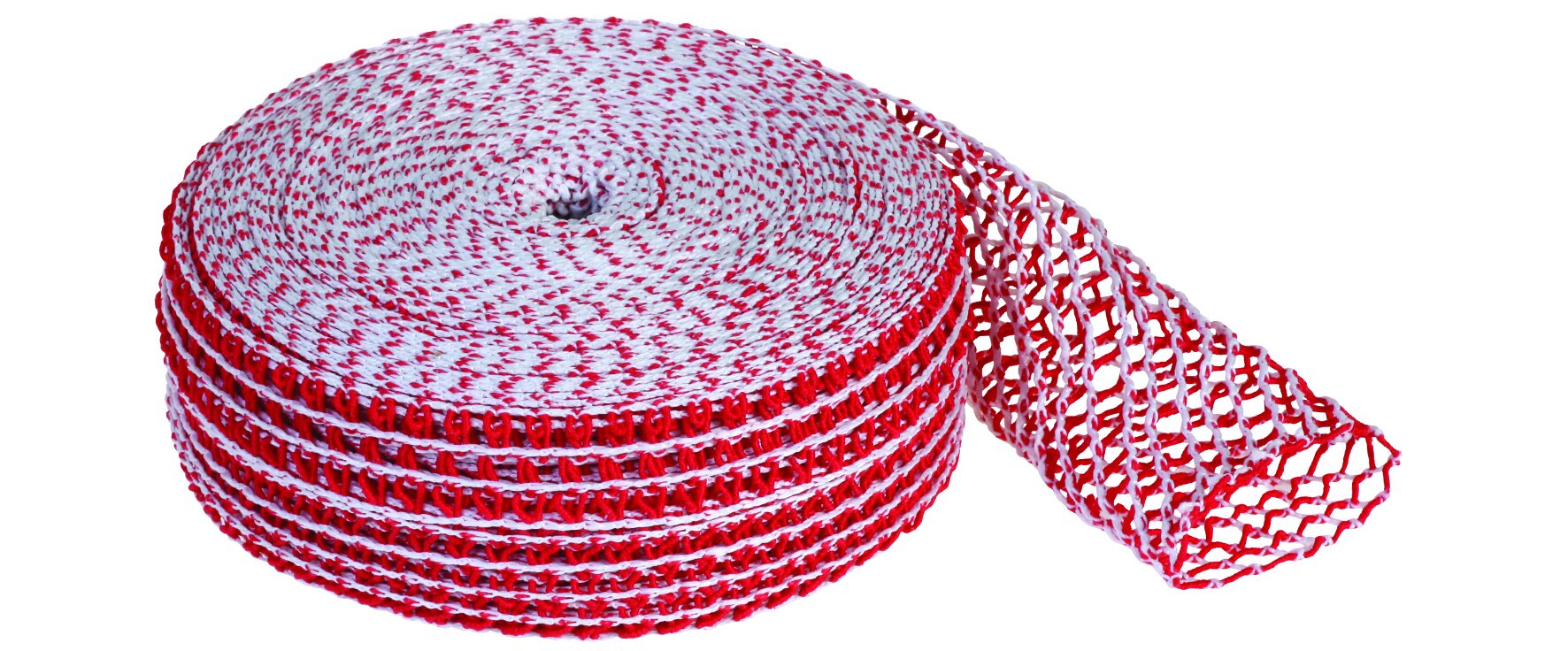 Fleischnetz Polyester rot/weiss, RØ180 mm