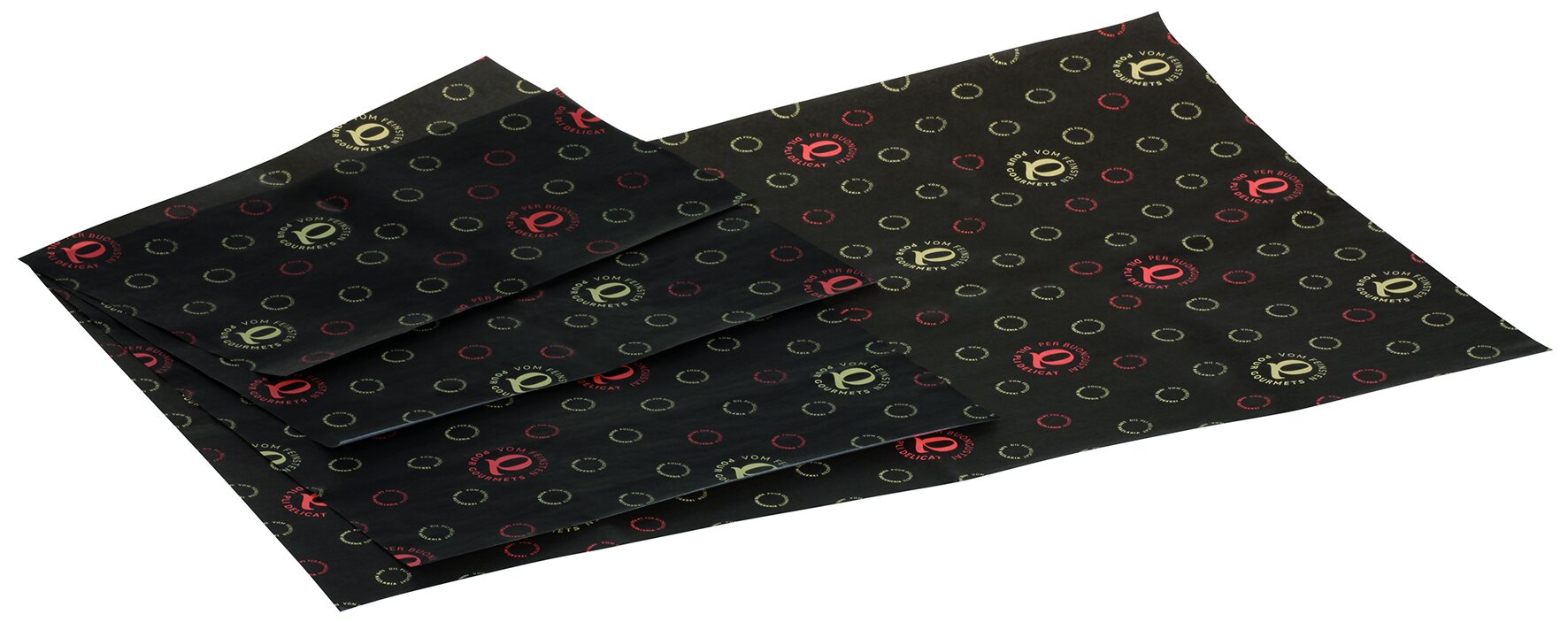 Fleischpapier fettdicht suplesse Exclusiv Papier/HDPE, schwarz, 1/6-Bogen