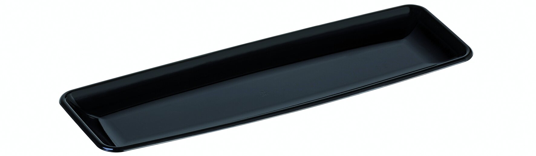 Dekorplatte PET, schwarz, rechteckig, 13 x 40 cm