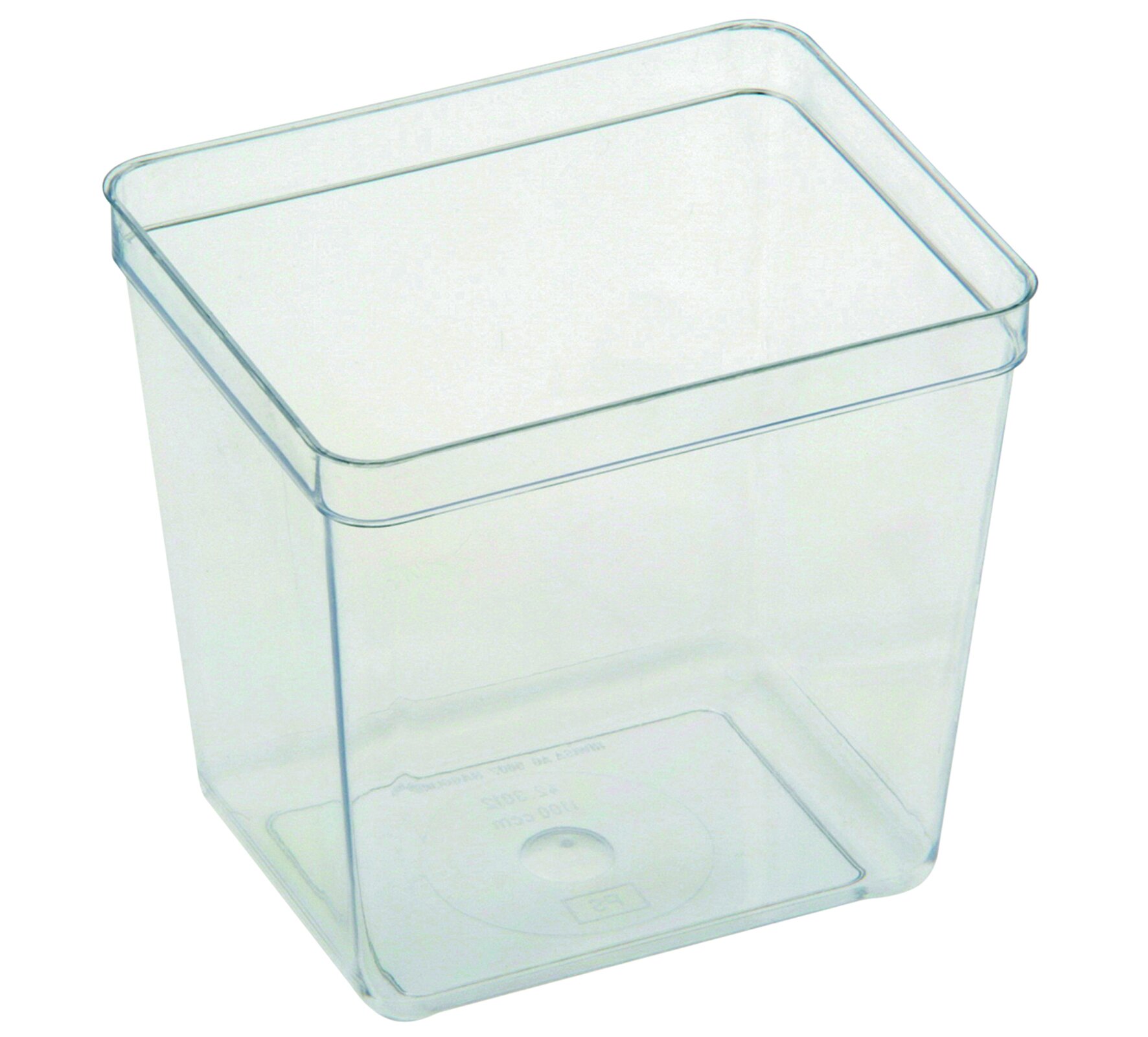 Viereckbecher 3012 glasklar 1100ml ohne Deckel