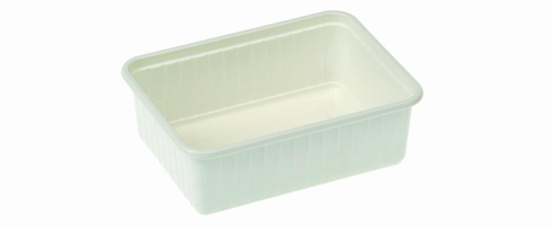 Rechteckdose PS 1000ml weiss 135x183x63mm, mikrow.