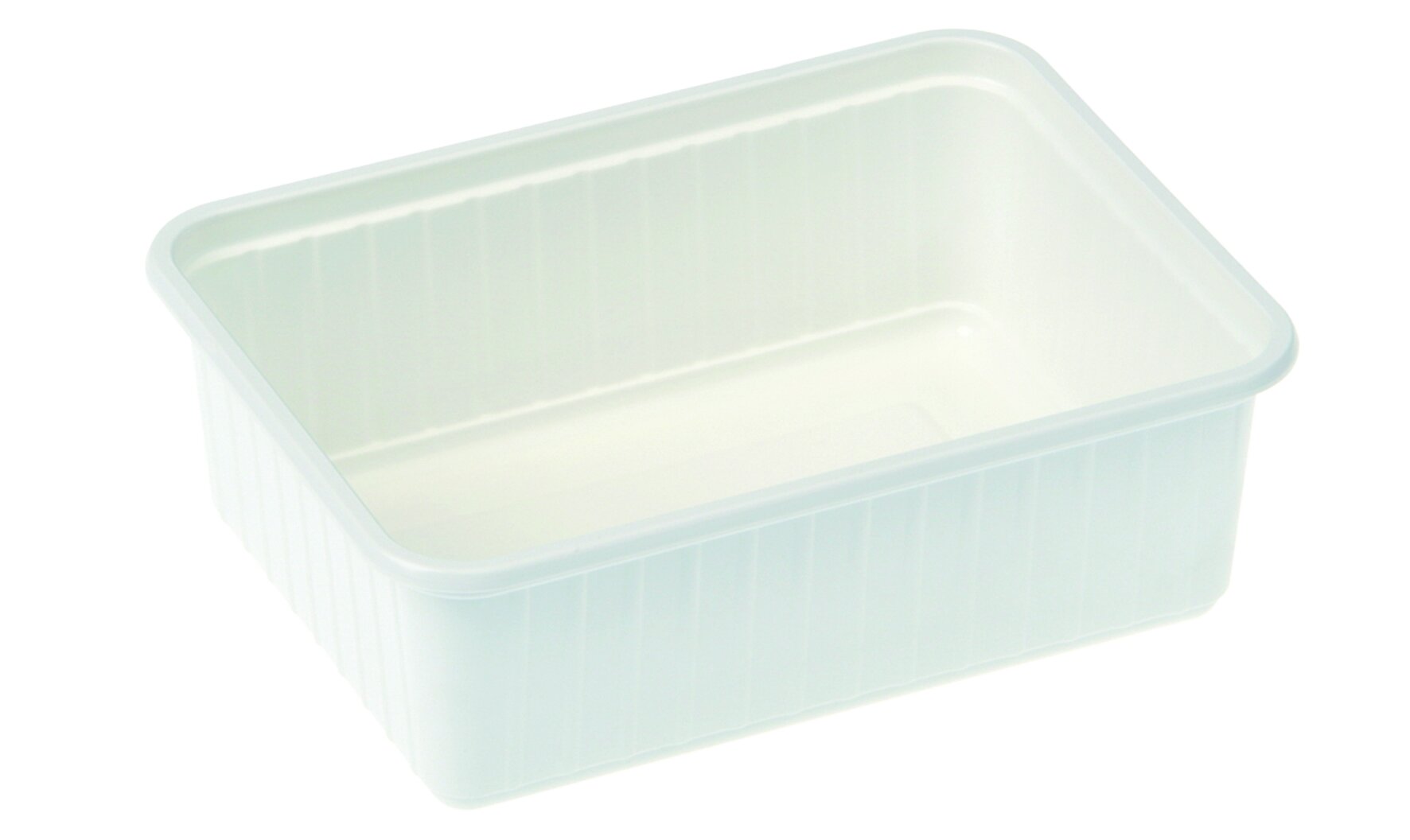 Rechteckdose PS 1000ml weiss 135x183x63mm, mikrow.