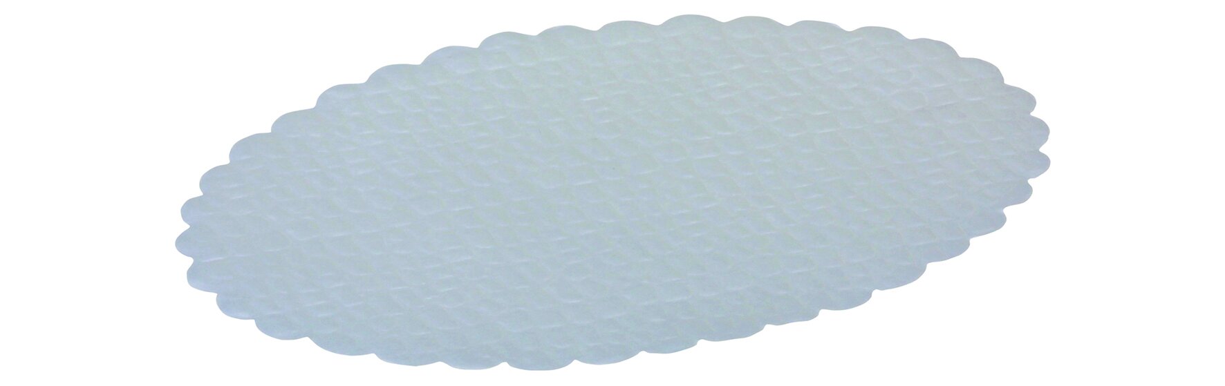 Plattenpapier weiss, oval, 14 x 21 cm