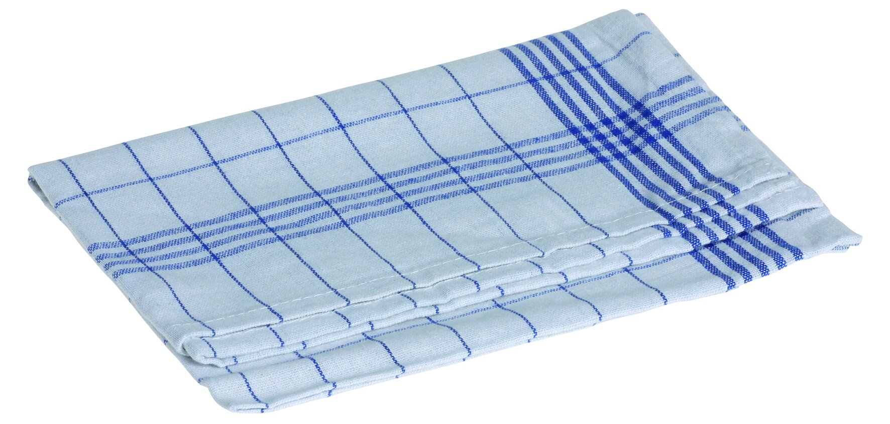 Geschirrtuch Halbleinen, weiss-blau