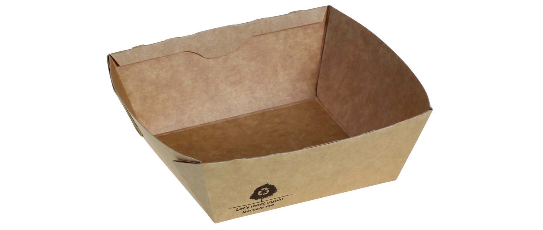 Tray Snap2Go Kraft/PE 375ml 120x150x50mm