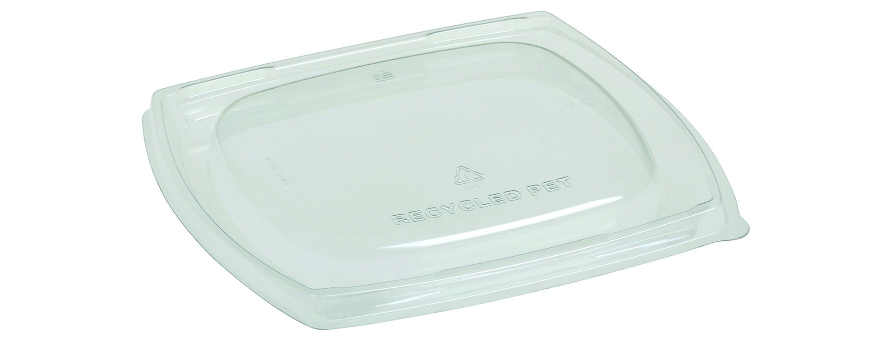 Deckel suplesse rPET, transparent, rechteckig, 15 x 12 cm