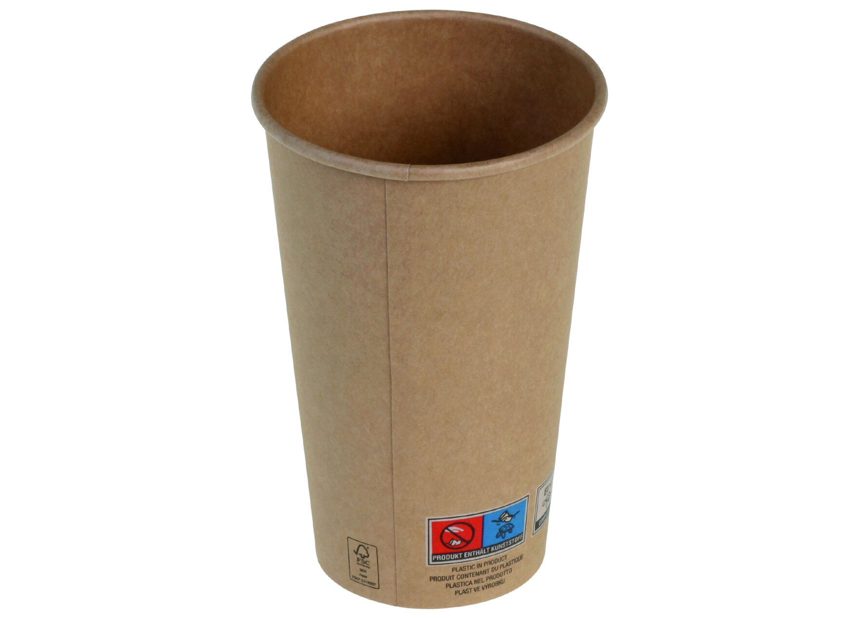 Becher SUP-Logo suplesse Karton/PE, braun, 400 ml