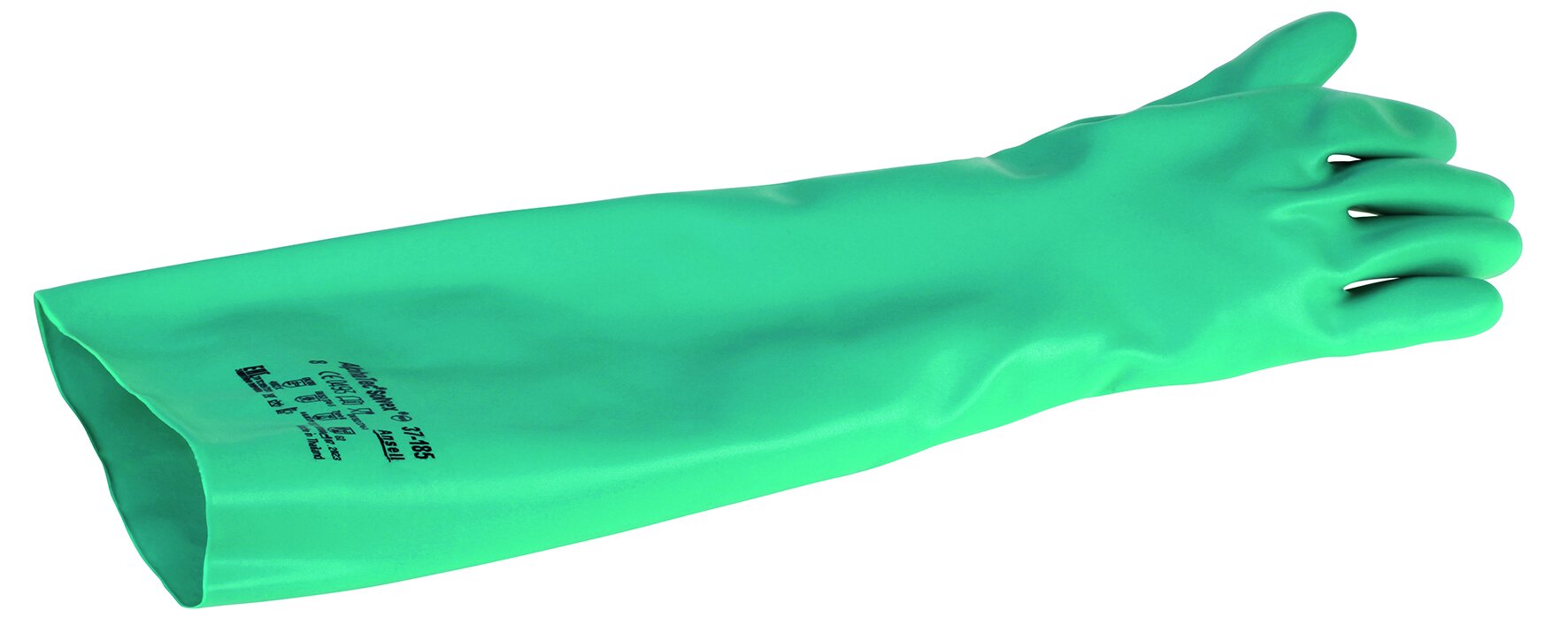 Schutzhandschuh Solvex, Gr.10 Nitril,grün,chemikal.beständig