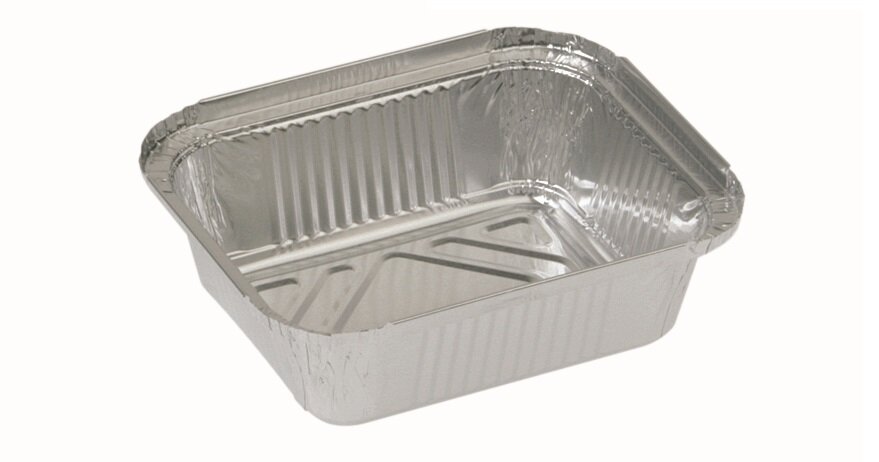Schale Aluminium, rechteckig, 450 ml