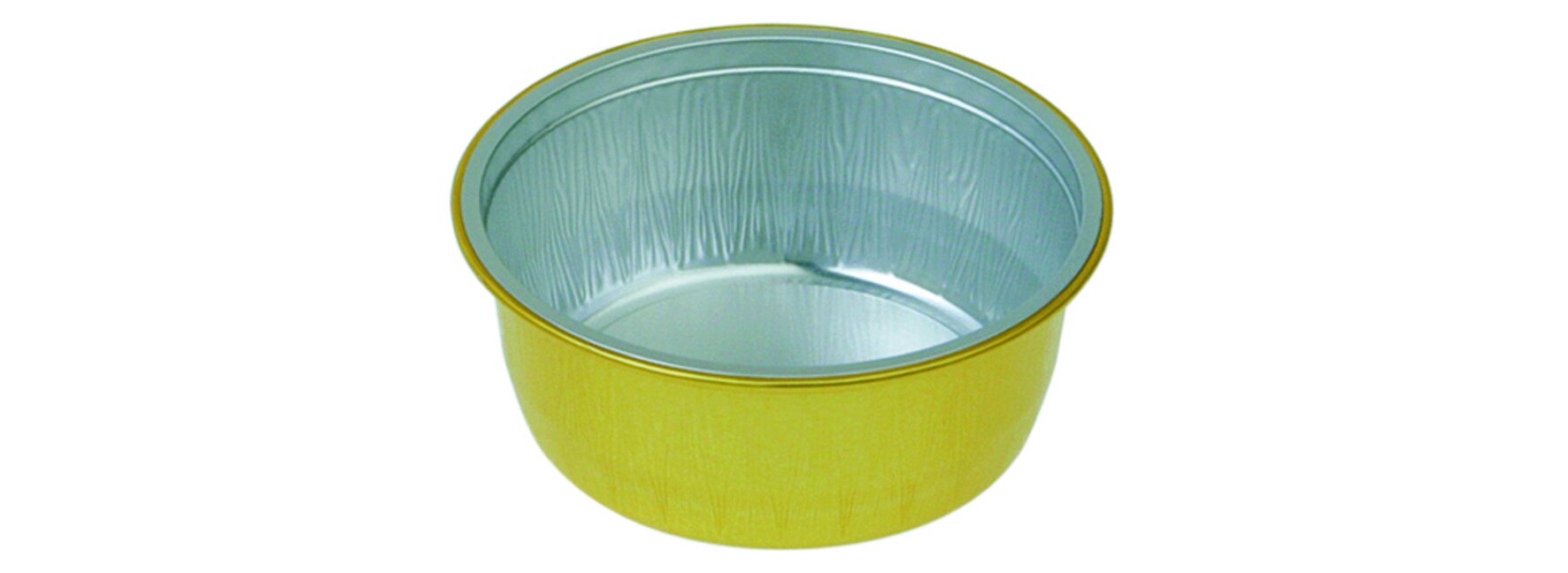 Schale Aluminium, gold/silber, rund, 290 ml