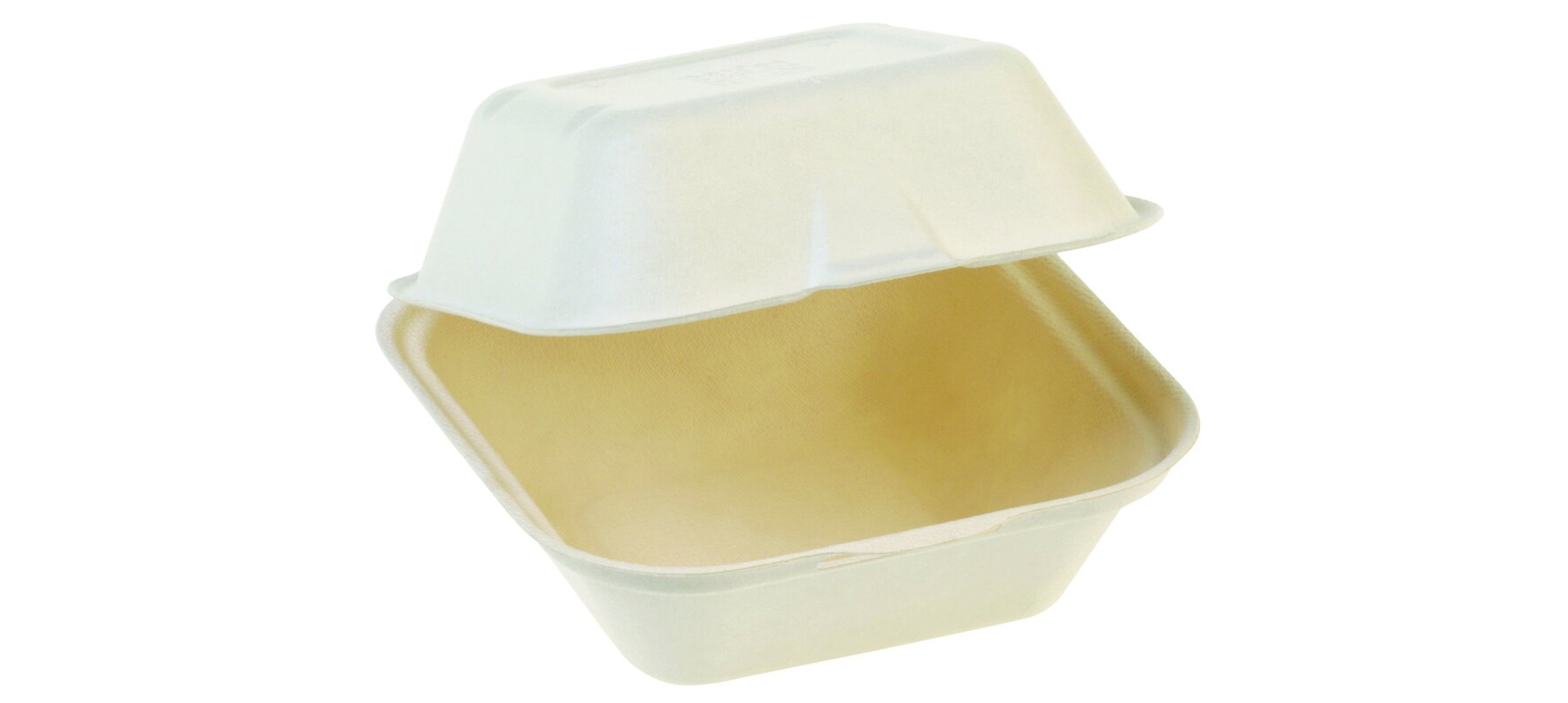 Burger-Box naturesse Zuckerrohr, weiss, 12 x 12 x 6.8 cm