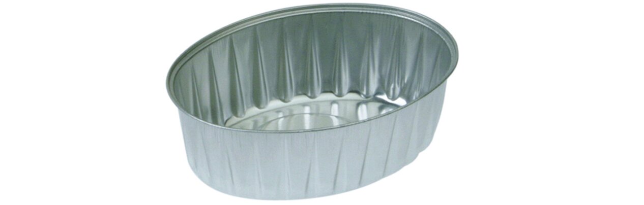 Schale Aluminium, oval, 252 ml