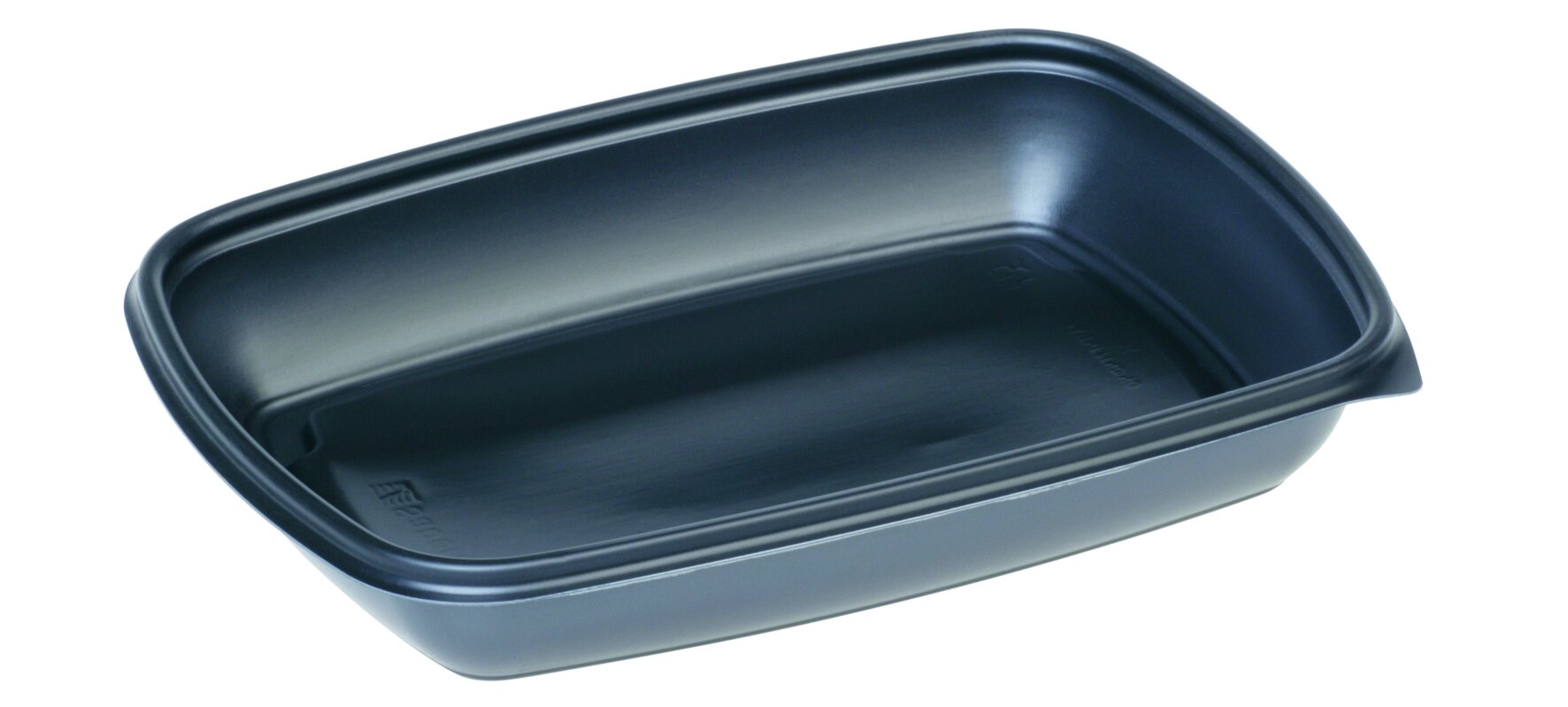Schale PP, schwarz, rechteckig, 600 ml