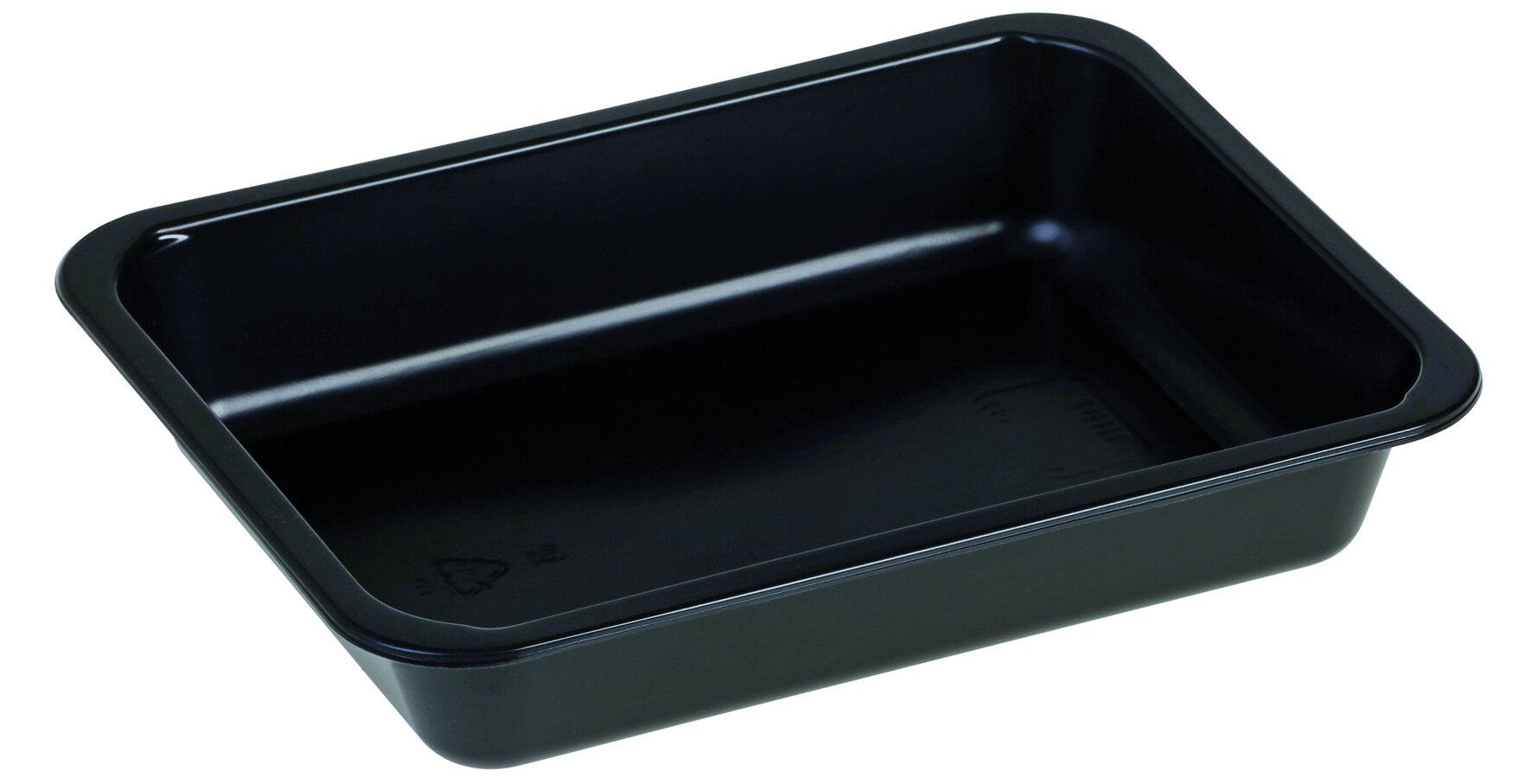 Schale PP, schwarz, rechteckig, 1070 ml