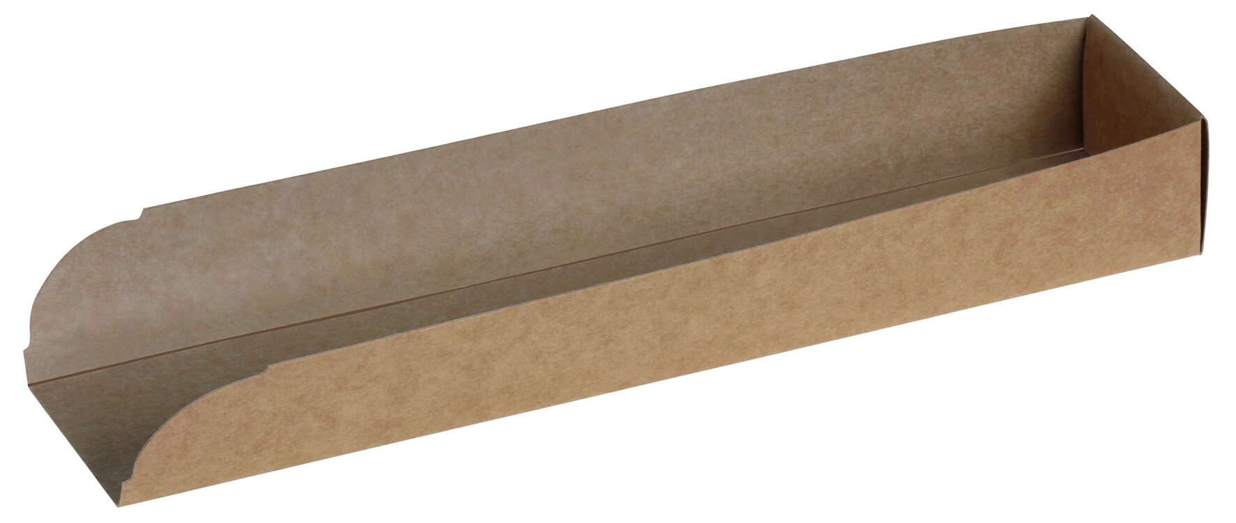 Hot Dog-Tray suplesse Karton/PE, braun, 5.5 x 25 cm