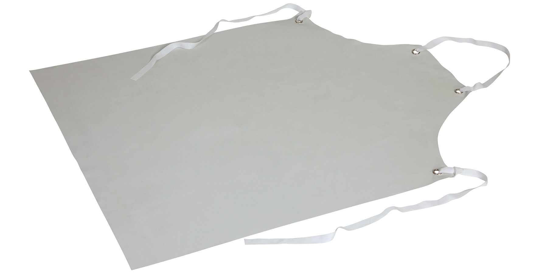 Latzschürze Frimilka PES weiss, 500my, NBR-Besch.,100cm