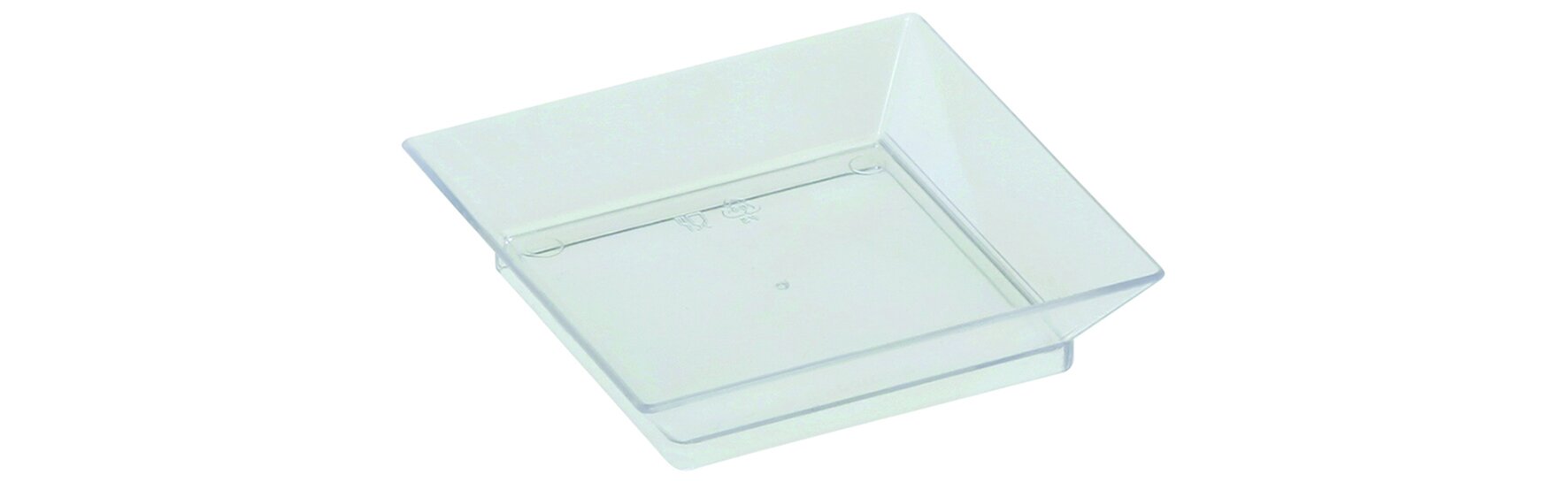 Teller designline Mini Cubik PS, transparent, 6 x 6 cm