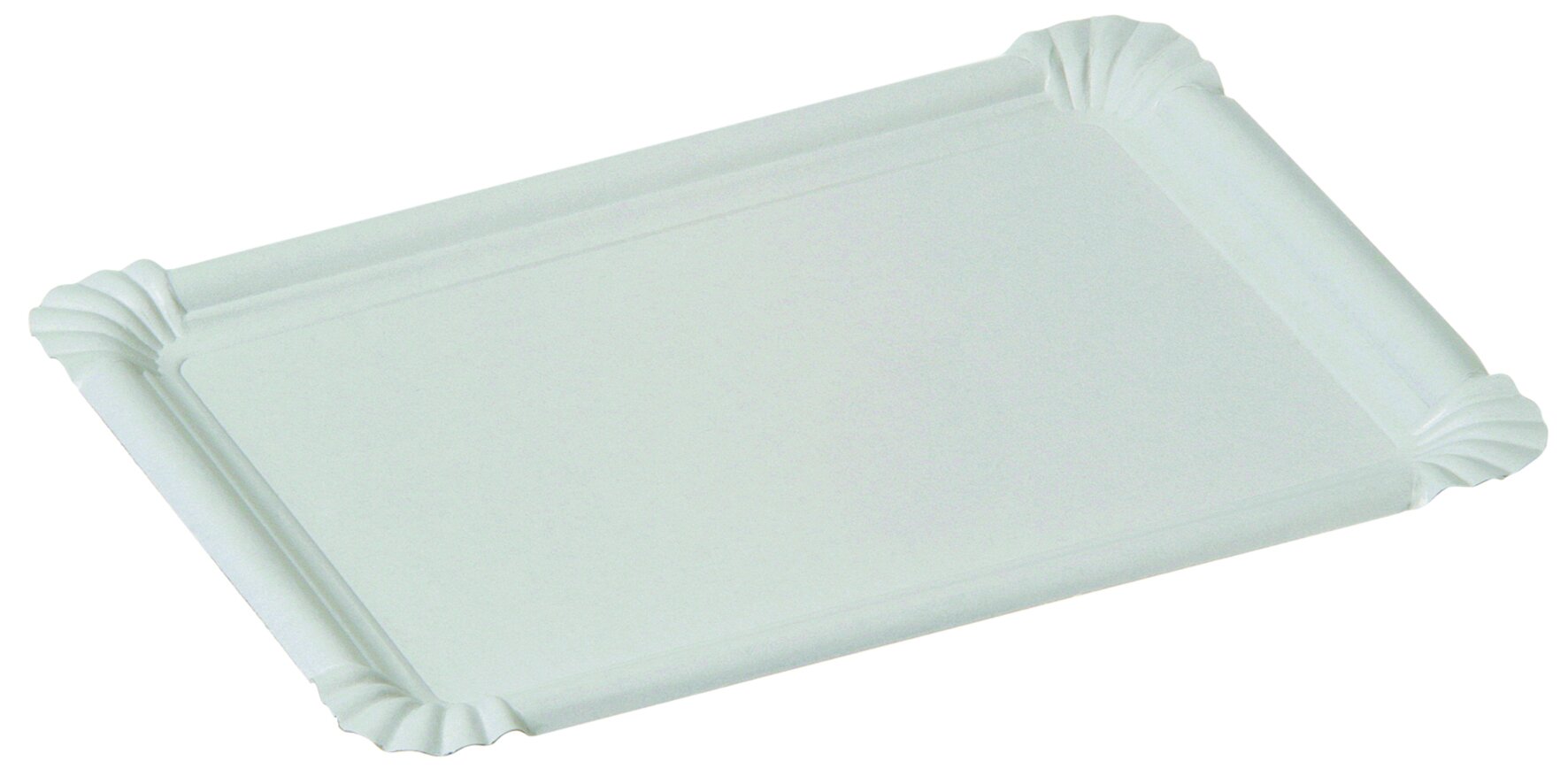 Teller suplesse Karton, weiss, 26 x 18 cm