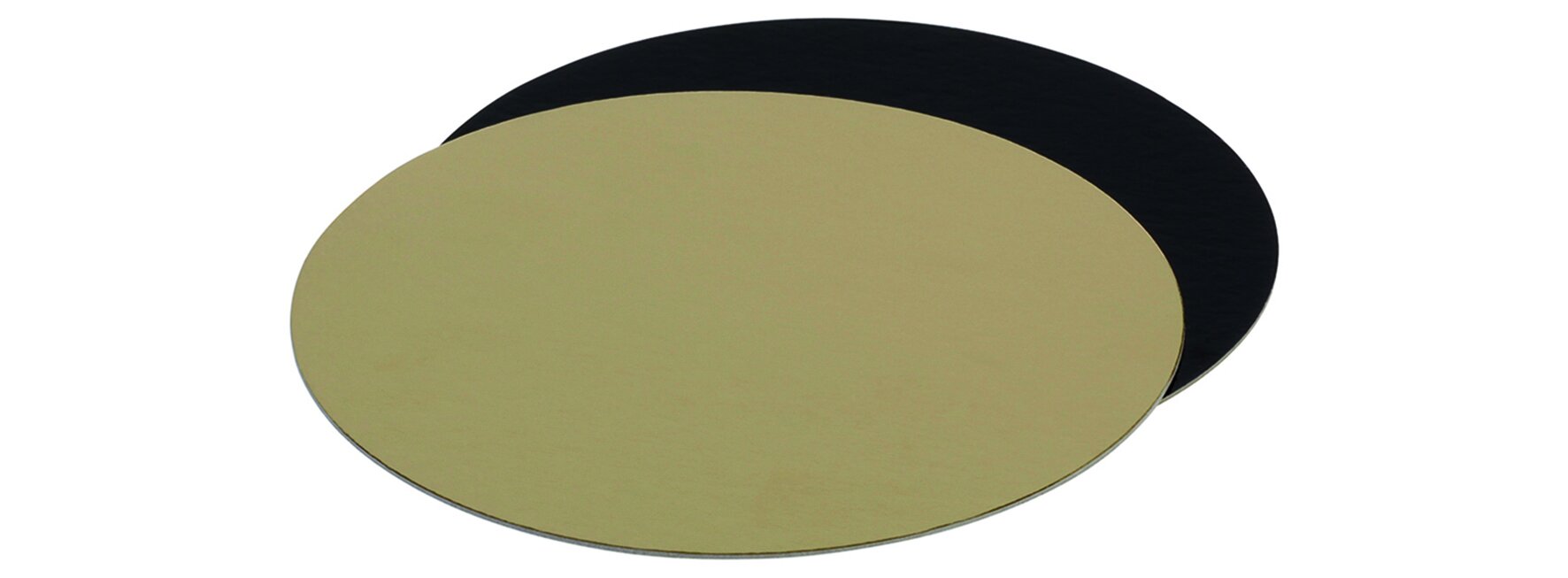 Tortenunterlage suplesse Karton/PET, gold/schwarz, Ø 20 cm