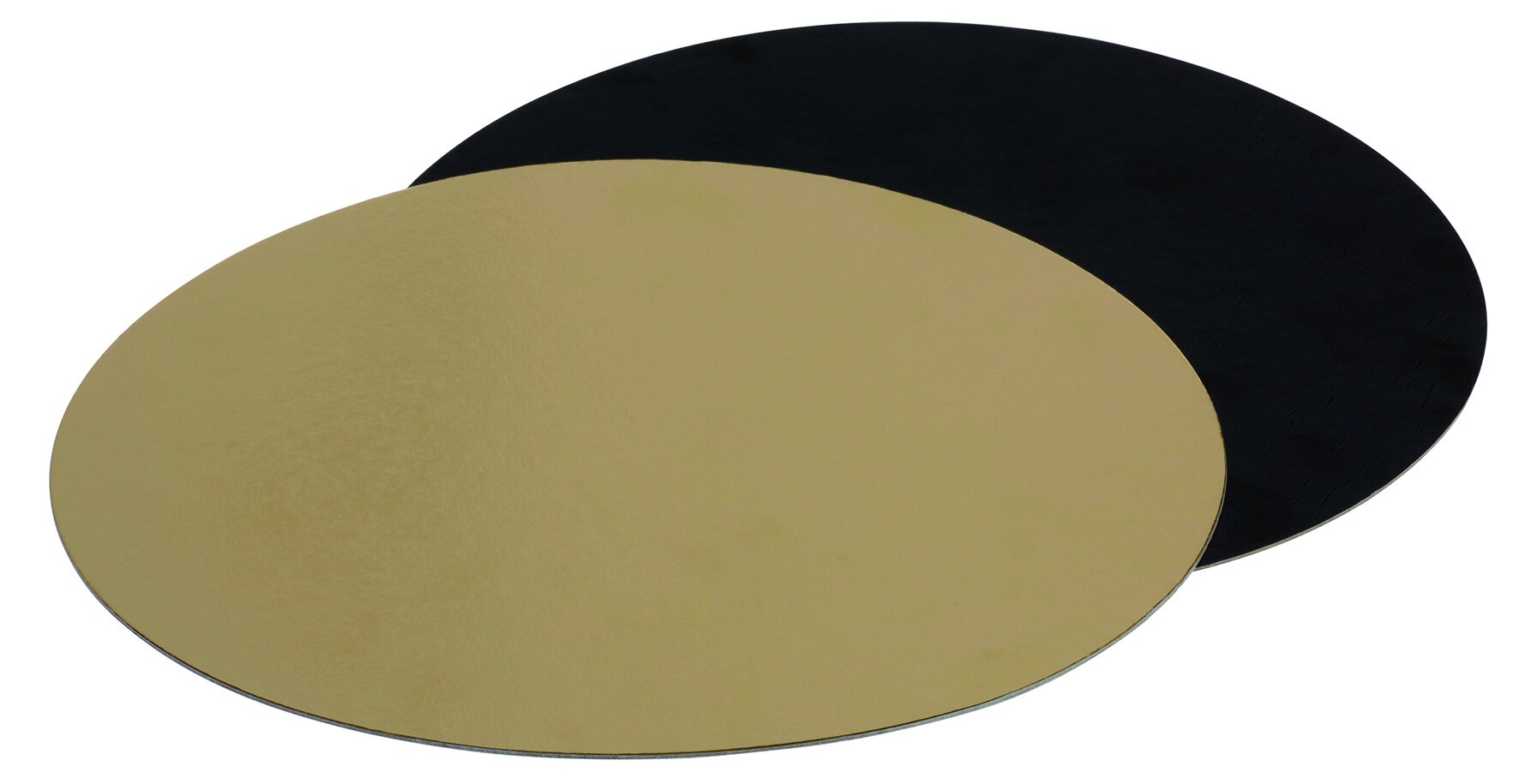 Tortenunterlage suplesse Karton/PET, gold/schwarz, Ø 28 cm