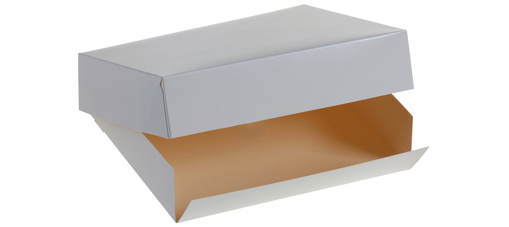 Häppchenschachtel suplesse Karton, weiss 21 x 21 cm