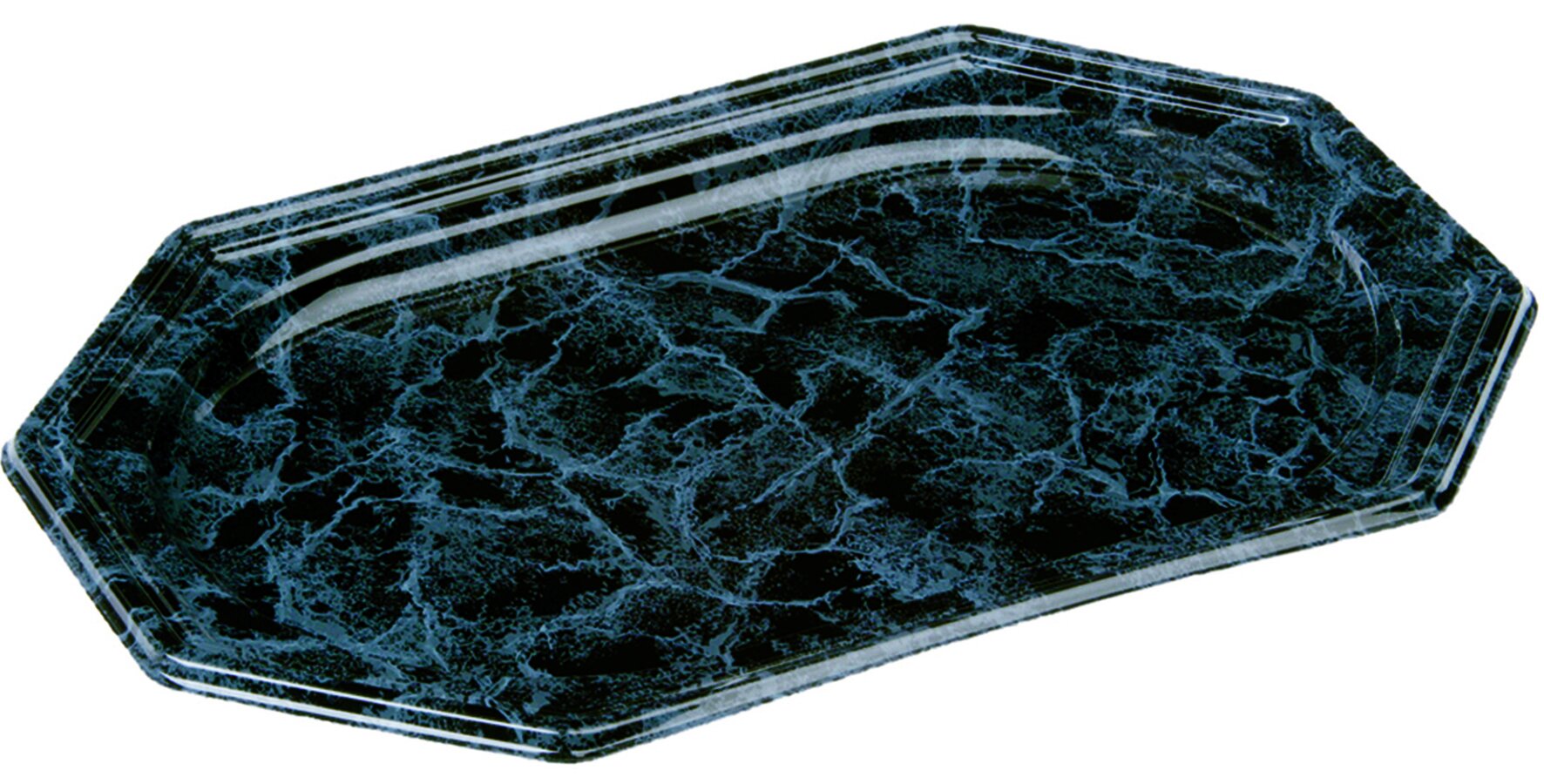 Dekorplatte suplesse PET, marmor, 8-eckig, 30 x 46 cm