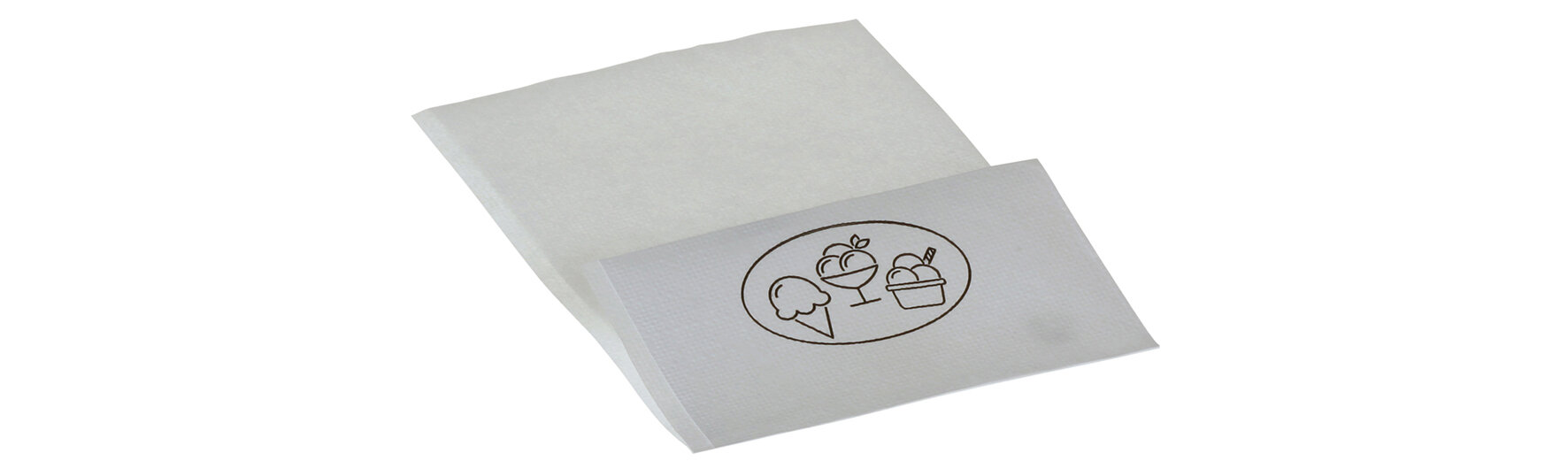 Serviette suplesse Papier, weiss, 17 x 17 cm