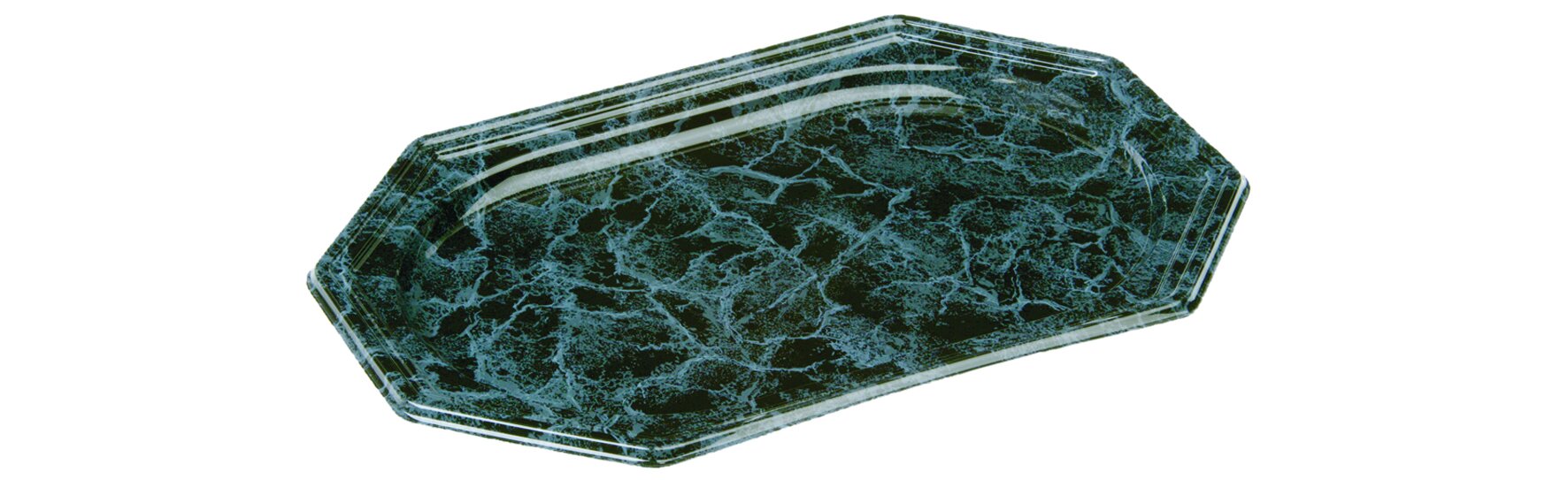 Dekorplatte suplesse PET, marmor, 8-eckig, 19 x 27 cm