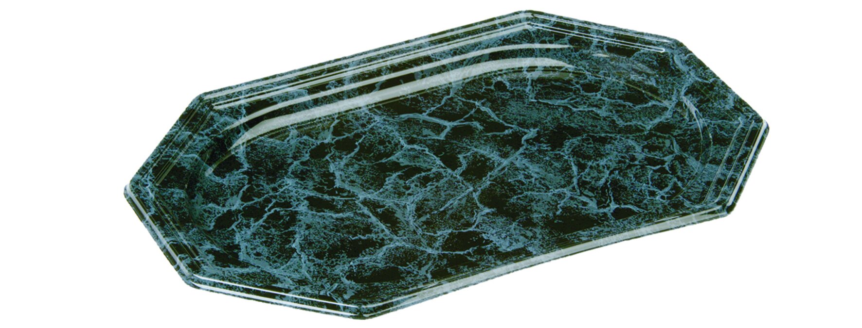 Dekorplatte suplesse PET, marmor, 8-eckig, 19 x 27 cm