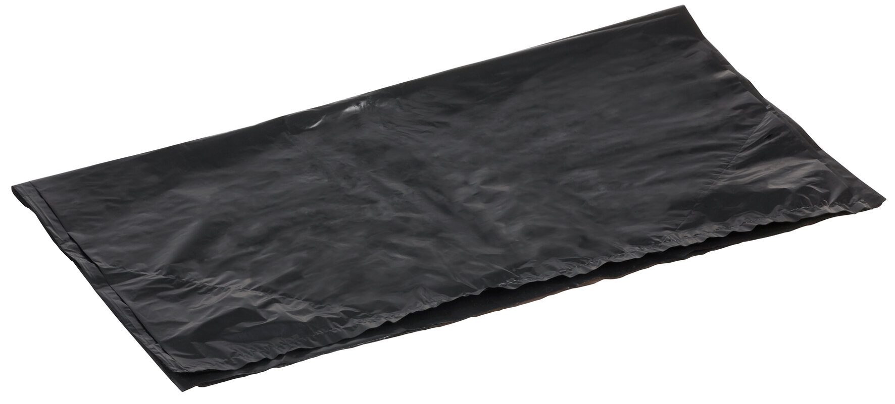 Harasseinl.m.Eckschw.schw.opak HDPE,28my, 60x40x70+3cm, gebl.
