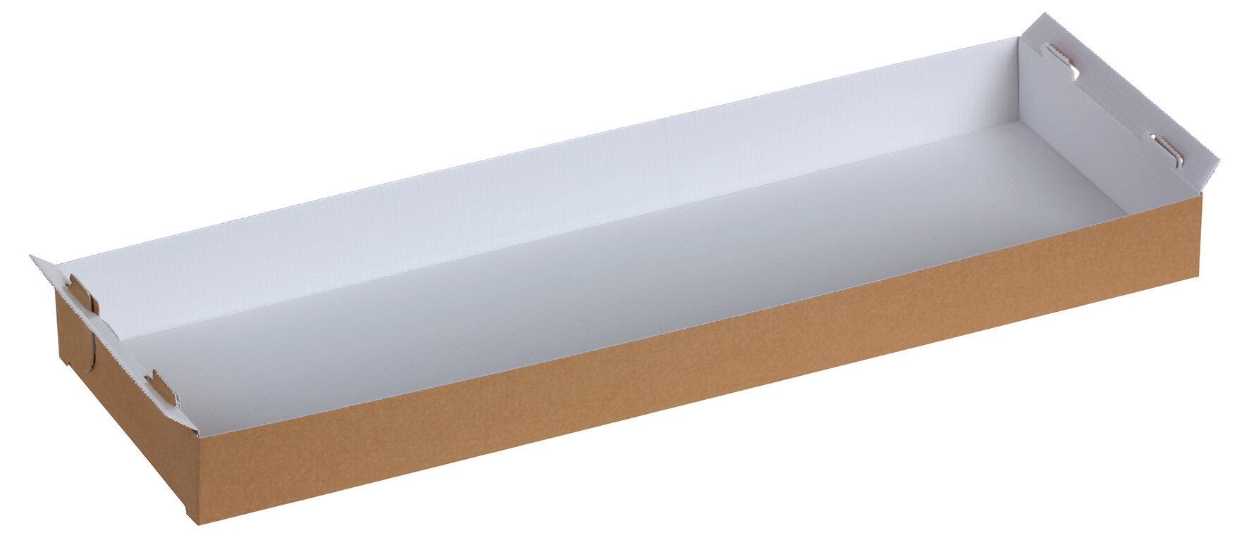 Schnittenblecheinlage Karton, braun/weiss, 56.4 x 19.1 cm