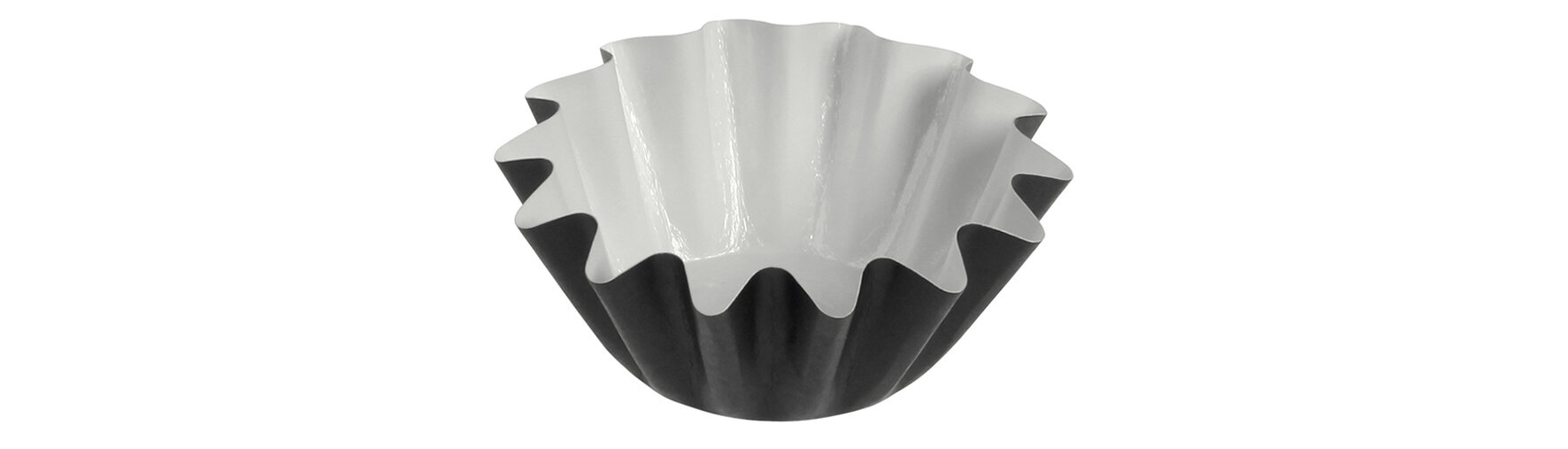 Briochebackform Papier/PET schwarz/weiss, Ø80x32mm
