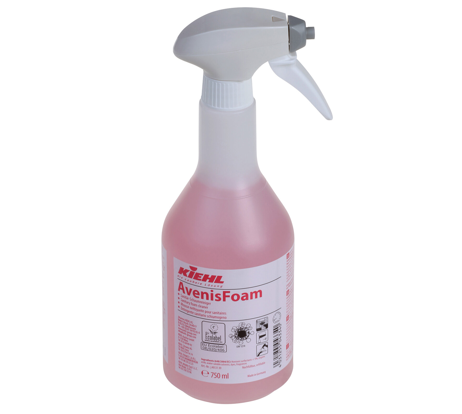 Sanitärreiniger in Sprühflasche, anwendungsfertig