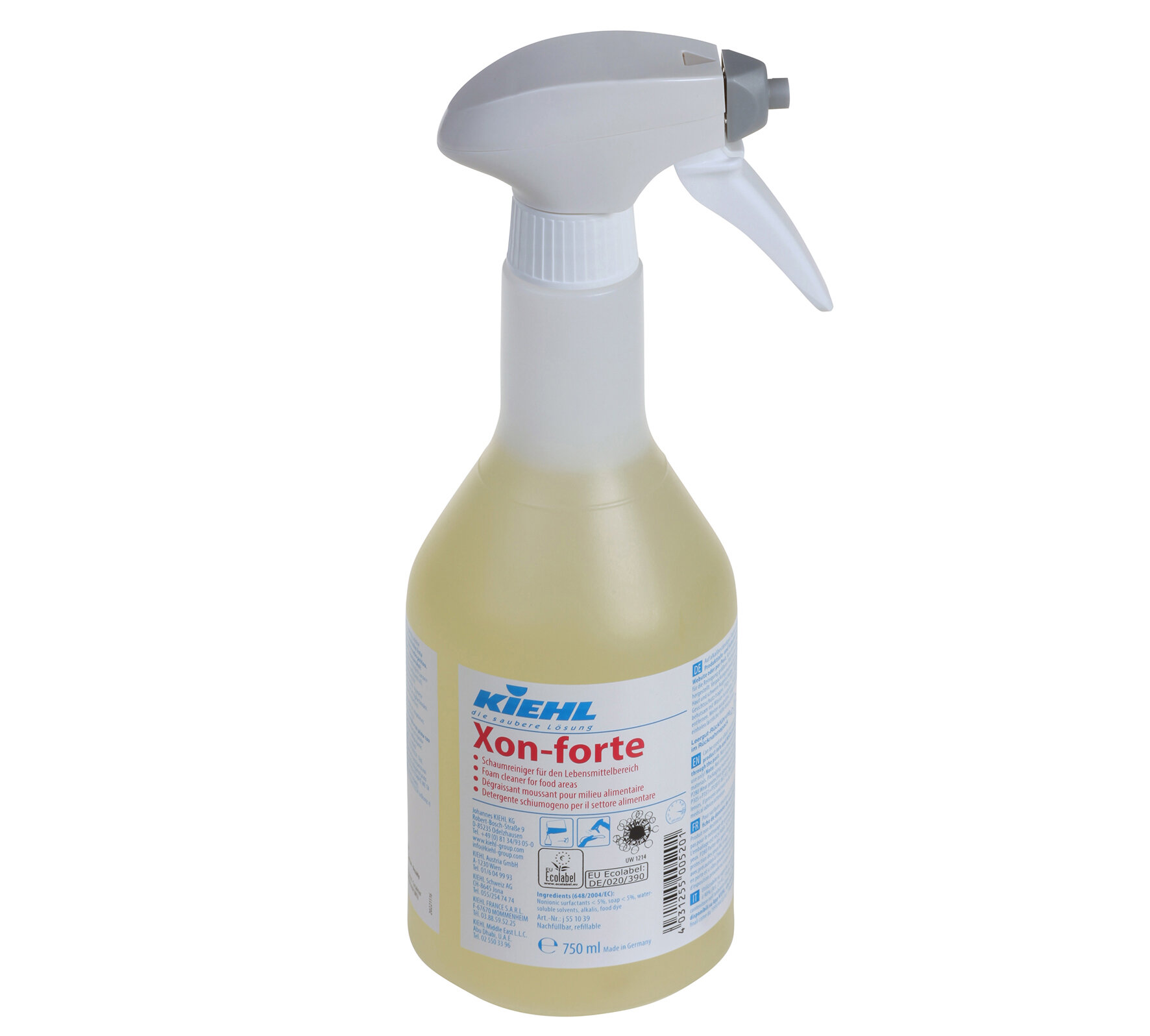 Back-&Grillreiniger Xon-forte anwendungsfert,pH>13.5,6x750ml