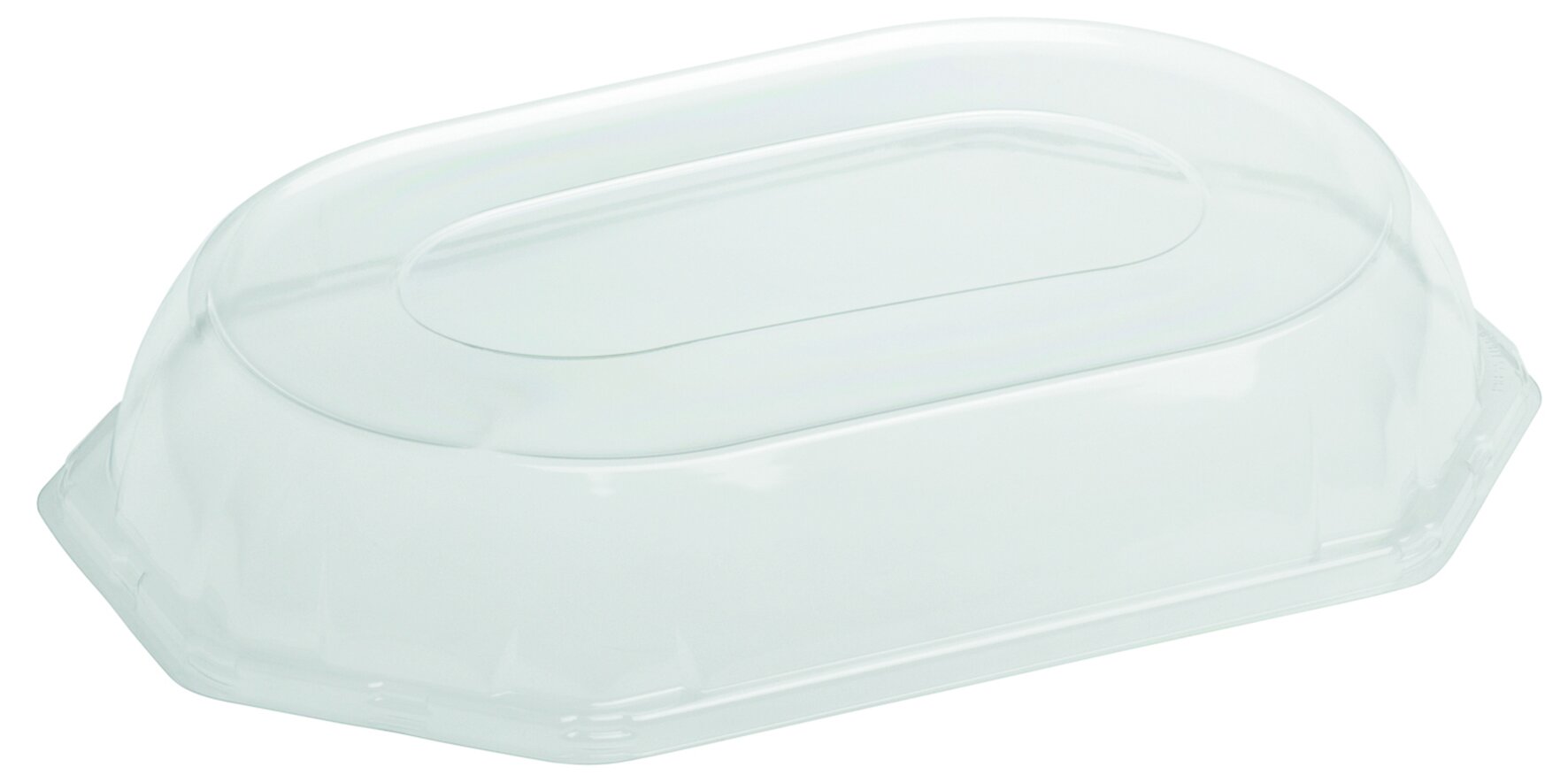 Domdeckel suplesse rPET, transparent, achteckig, 46 x 30 cm