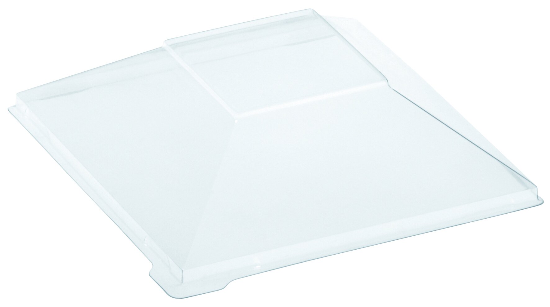 Domdeckel designline Cubik PET, transparent, quadratisch, 11 x 11 cm