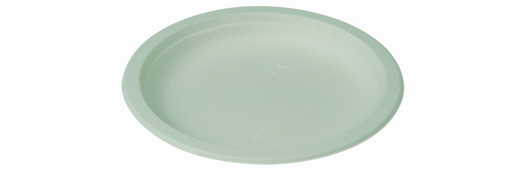 Teller naturesse Zuckerrohr, weiss, rund, Ø 18 cm