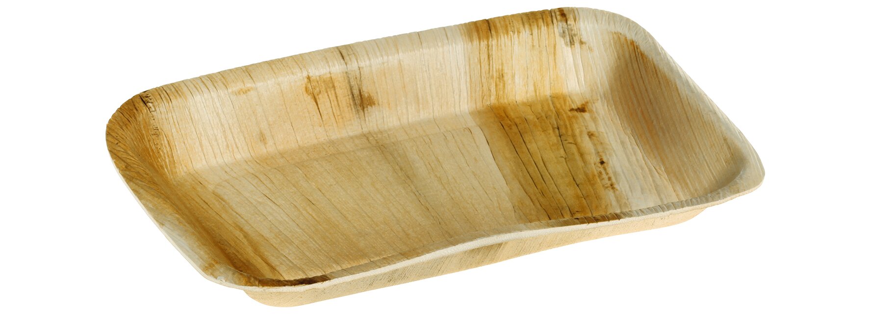 Teller mit Rand naturesse Palmblatt, rechteckig, 16 x 24 cm
