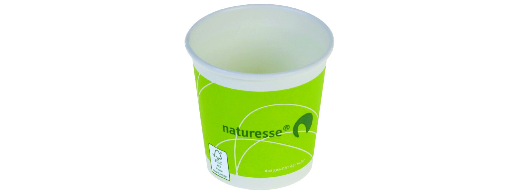 Becher naturesse Karton/PLA, grün, 1 dl