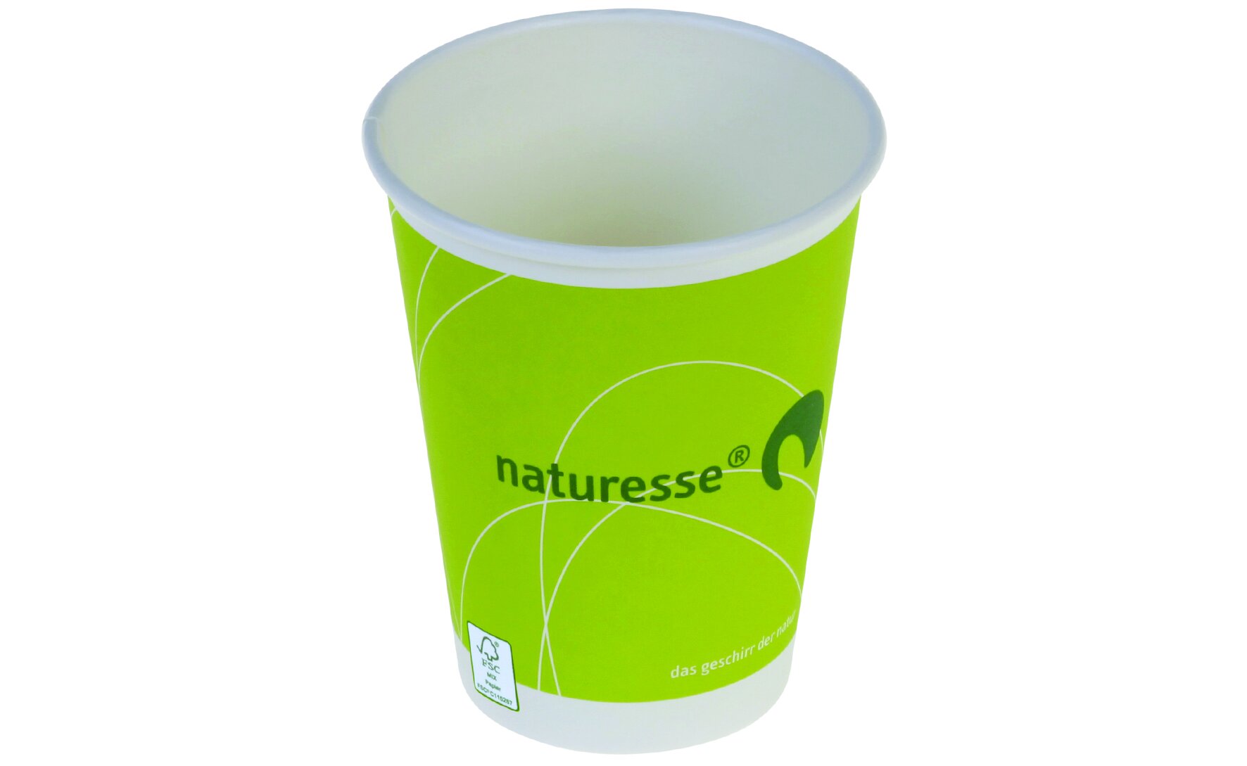 Becher naturesse Karton/PLA, grün, 3 dl