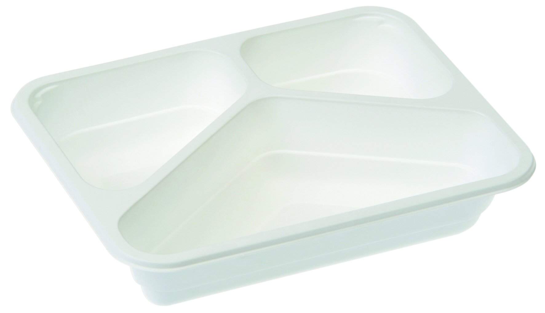 Schale PP, weiss, rechteckig, 3-geteilt, 785 ml