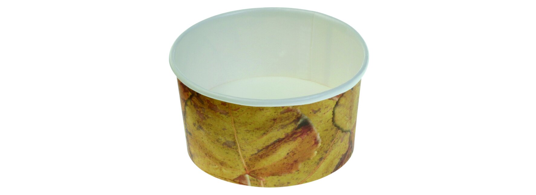 Becher naturesse Karton/PLA, gelb, rund, 90 ml