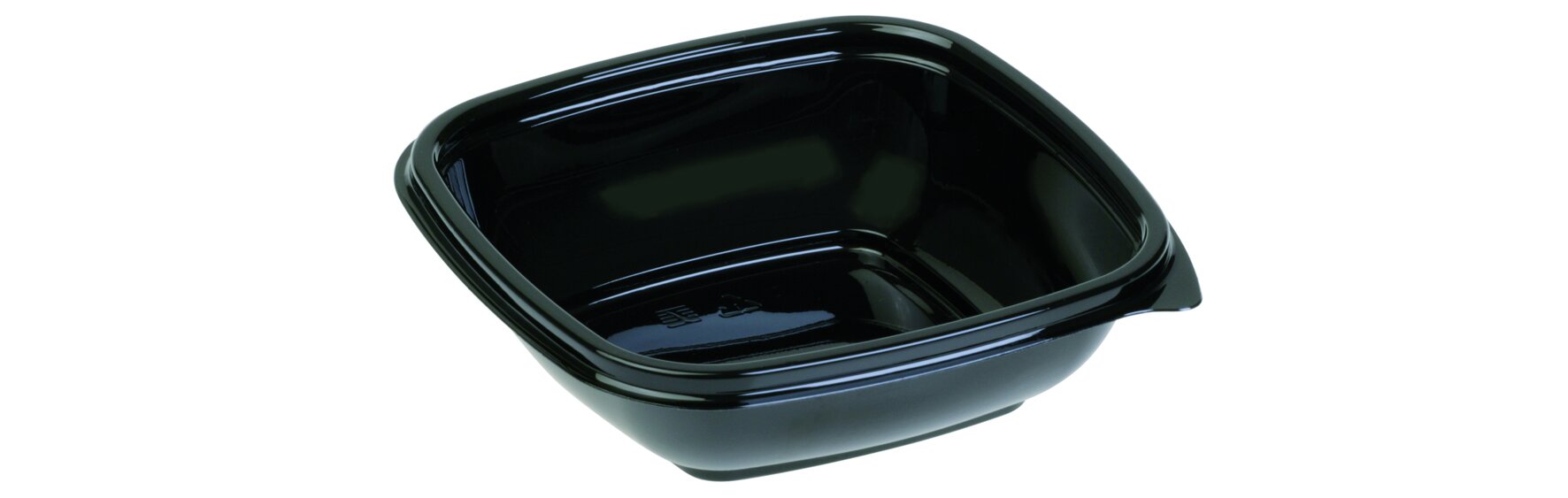 Salatschale rPET 250ml schwarz 125x125x37mm