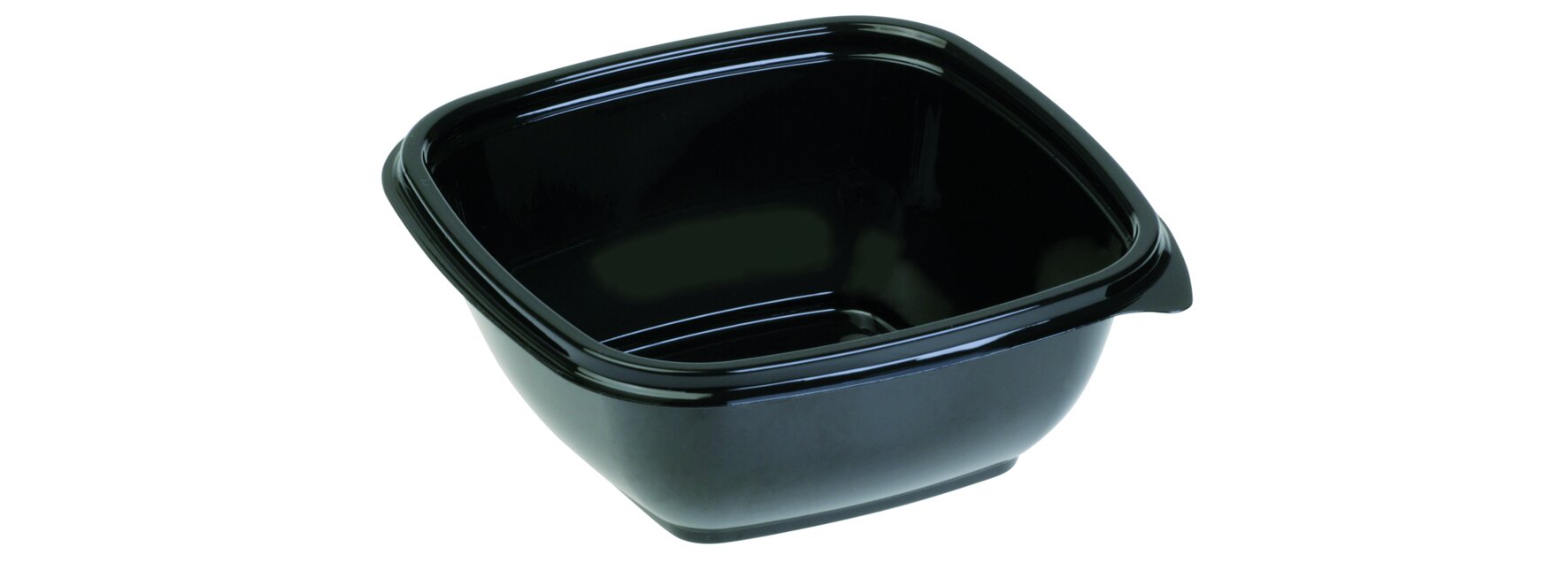 Salatschale rPET 375ml schwarz 125x125x50mm